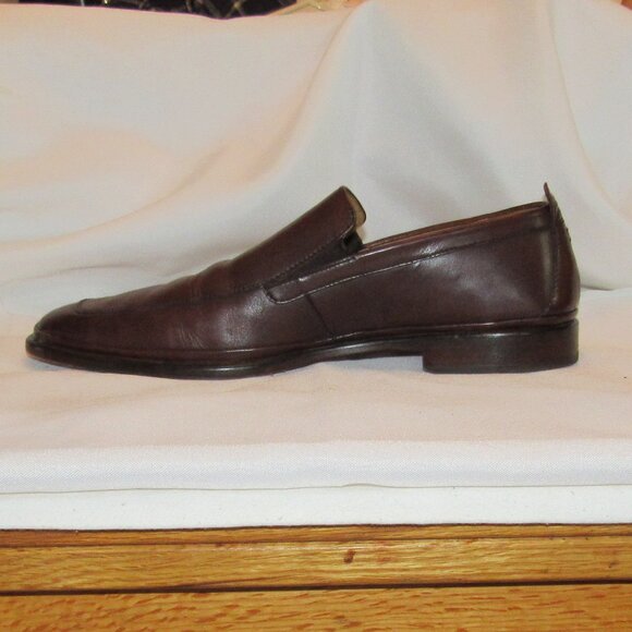 Cole Haan Brown Leather Slip On Loafers Shoes Size 10.5 Apron Toe C08304 EUC - Picture 8 of 11